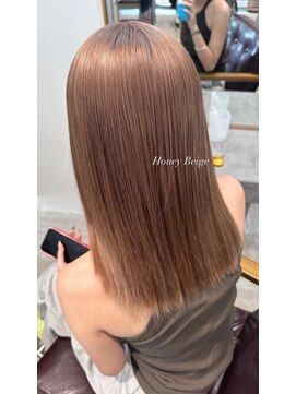 ヘアー ワークス ボナ 前橋店(HAIR WORKS bona.) 肌を綺麗に見せる◎ハニーベージュストレート
