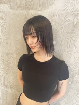 グランデュール 浜松東若林店(GRANDEUR) 顔周りレイヤー×パツっとボブ
