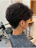 千葉駅MEN’S/波巻きツイストスパイラル/刈り上げセンターパート