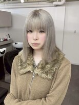 ミル 心斎橋(MIL)&nbsp;ハイトーンミルクティーグレージュ/ミディアムヘア/心斎橋