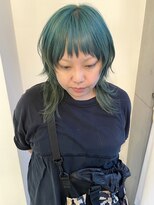 アスティブランシュ(Asti blanche) ターコイズグリーン×シャギーウルフ/エメラルドグリーン/ウルフ