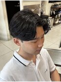 夏メンズ◎韓国風センターパートで大人色気