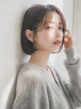 チェレ オレ 新金岡店(Chere ore) 大人可愛いショートボブ×艶やかチョコブラウンカラー