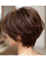 ルシードスタイル アウラ 松戸市五香(LUCIDO STYLE Aura)&nbsp;小顔に見せるヘア×ココアベージュ ふんわりレイヤーショート