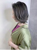 大人ハイライトグラデーションヘルシーレイヤーウルフショート