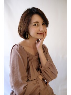 カタチバイアンジュ 長町南店(katachi byAnge) 【katachi】大人可愛い 小顔 ひし形 ボブ◆ココアブラウン