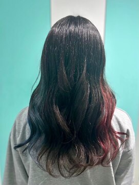 マティーナ ヘアー 池袋(Matina hair) 【イヤリングカラー×ブルー×レッド】20代30代40代50代