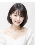 大人可愛い20代30代40代50代前下がりショートボブ丸みショート