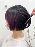 20代30代40代前下がり耳掛けショートボブ丸みショート◎