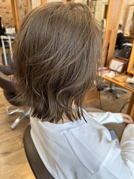 シャンティ 琴似店(Shanti) オリーブベージュ×切りっぱなしボブカール