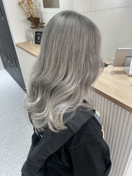 ペレ 渋谷(PELE) h_ デザインカラー/レイヤーカット/ウェットヘア/ベージュ