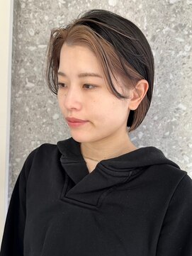 サンク 原宿 表参道(cinq) フェイスフレーミングインナーカラーイヤリングカラーハイライト