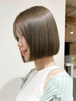 エル バイ アンキシム(elu by AHNKISM)&nbsp;ショートボブレイヤーカット顔まわりくびれ韓国ヘア心斎橋