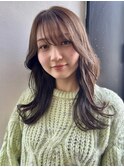 ”重ためレイヤー×ベージュカラー”