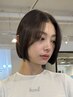 【透明感ある艶髪に】カット+カラー+コスメストレート38500→32560［ボブ］