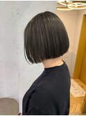 ブリーチダークグレージュダブルカラーレイヤーカット韓国