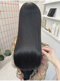 韓国 くびれロング レイヤー ワンホンヘア 小顔前髪