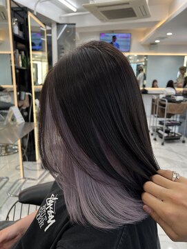 ラピス 渋谷本店(Lapis) インナーカラー/ホワイトラベンダー/レイヤーカット/髪質改善