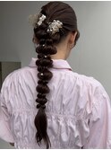 参列ヘアセット/編みおろし