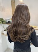 桑名ロングレイヤーカットハッシュカット透明感カラー重めロング
