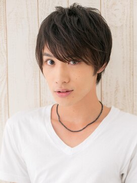 メンズヘア ビーセカンド 草加店(MENS HAIR B-2) 20代30代斜めバング伸ばしかけショートV草加