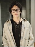 ピンパーマ スパイキーショートウルフ