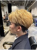 メンズカット×センターパート