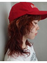 ピープル(people)&nbsp;【KATO】顔周りレイヤーカット/ハイレイヤー/オレンジブラウン