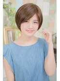 小顔シルエット美ボブショート☆