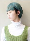 ショートグリーン_イヤリングカラーラベンダーカラー_ba322581