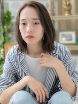 カバーヘアアンドスパ ブリス 浦和(COVER HAIR&SPA bliss)&nbsp;かきあげ前髪抜け感アシンメトリー大人ボブa浦和20代30代40代