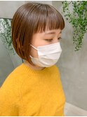 前下がりボブ、ミニボブ、ワイドバング、オン眉
