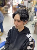 ゆるめふんわりパーマ　<理容室>/メンズ/バーバー/メンズサロン