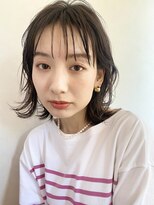 外ハネぱつっとボブ外ハネボブパーマ顔まわりレイヤーボブウルフ