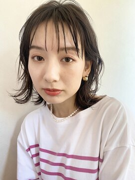 ノラギンザユー(NORA GINZA/U) 外ハネぱつっとボブ外ハネボブパーマ顔まわりレイヤーボブウルフ