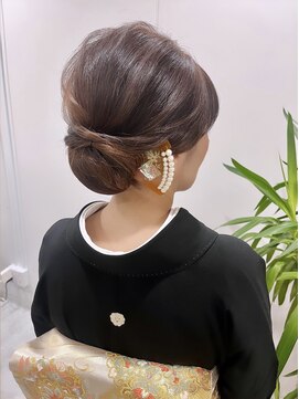 プティクローシェ(petite cloche) 和装　着物ヘアセット　シニヨンアップ