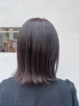 カフカ 亀有(KAfKA) パープルブラウン/切りっぱなし/外ハネ