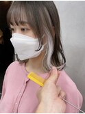 イヤリングカラー_インナーカラー_こなれミディ_レイヤー_前髪