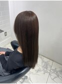 ナチュラルなストレート×秋冬カラー 髪質改善ケアTr