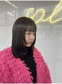 姫カット×ミディアムレイヤーカット