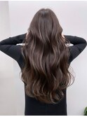 くすみベージュマロンベージュホワイトブロンド細めハイライト