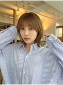 ヌーディーベージュくびれボブ