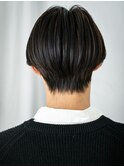 ブラックかき上げ伸ばしかけメンズショートd新所沢
