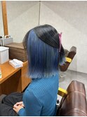 ブルー×インナーカラー