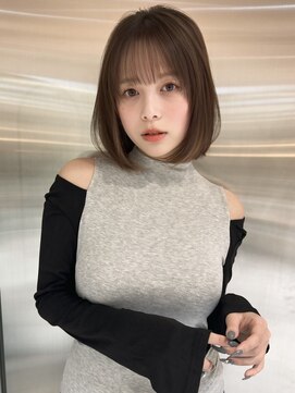 ルームバイシー 新宿(Loom. by Sea) ココアベージュ×レイヤー[小顔/黒髪/オリーブグレー]