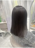 ダークグレージュ/セミロング