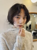 ヒュージ 三軒茶屋(huge)&nbsp;レイヤーボブ/ミニボブ/ニュアンスパーマ/顔周りカット/20代30代