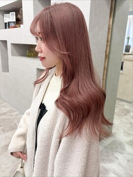 アロ 大阪梅田(alo) 【momoa】透明感ピンクベージュ《ブリーチ/ピンクカラー》