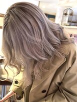 ブレイズヘアー(BLAZEhair) 【暗い所でも透明感強】ミルクティグレージュ×ブリーチ3回