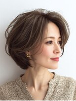 Heart's美人設計と白髪ぼかし専門店 青山表参道店 脱白髪染め/ショートヘア【ハーツ】&nbsp;白髪ぼかし脱白髪染め似合わせショートボブ40代50代60代
